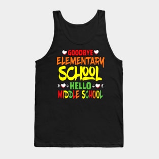 GOODBYE ELEMENTARY SCHOOL COLORED HEART Tank Top